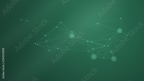 Fotografie Abstract Network of Points and Lines