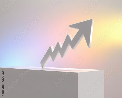 Abstract upward trend graphic symbolizing growth and progress