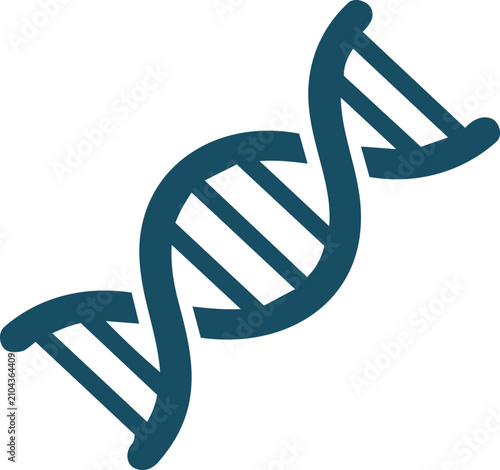 Картината върху платно DNA Double Helix Medical Science Genetics Vector Illustration Graphic Symbol