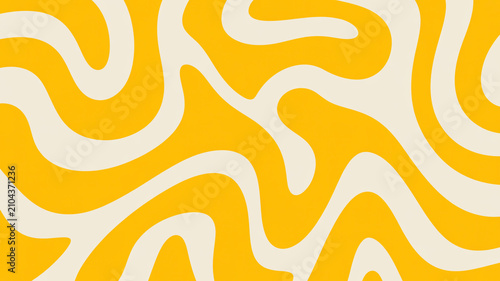 Vibrant yellow swirls: abstract expression of fluidity and energy