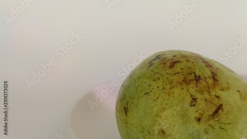 Fresh Ripe Mango Isolated on White Background with Natural Tropical Fruit Detail for Healthy Food, Nutrition, and Product Photography