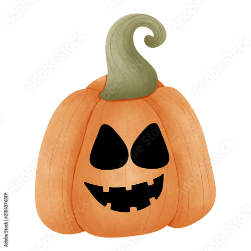 halloween pumpkin isolated on white