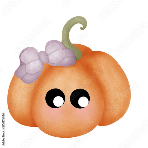 halloween pumpkin on a white background