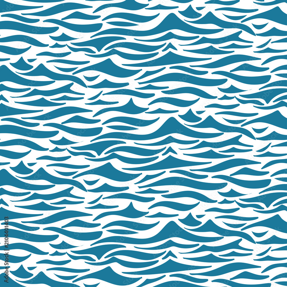 ocean blue abstract waves dynamic sea ripple seamless pattern background