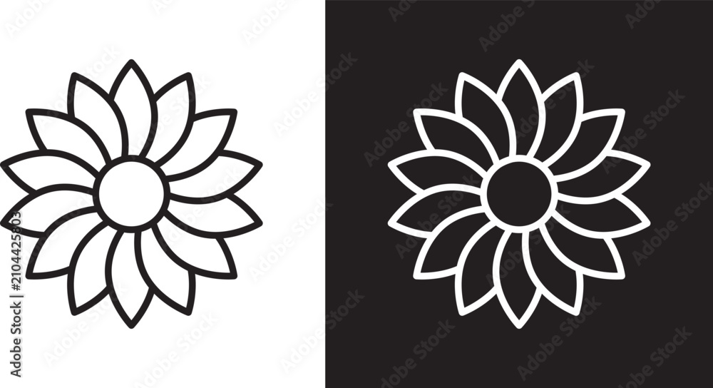 Fototapeta premium Sunflower icon