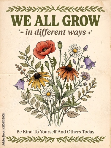 Flower Bouquet Growth Kindness Motivational