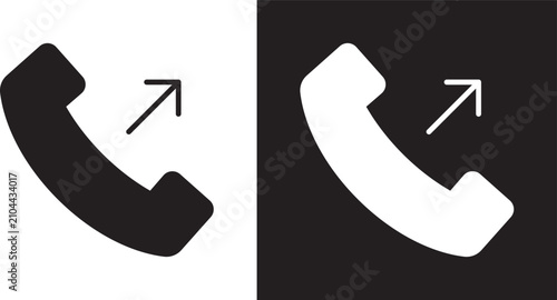 Vászonkép Call outgoing icon