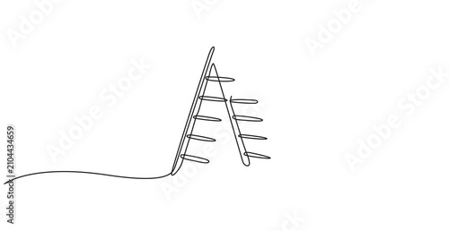 ladder to success,Ladder animation continuous one line drawing, Ladder. Climb up, stairs, steps, height, folding, comfortable in using,minimal line art ladder