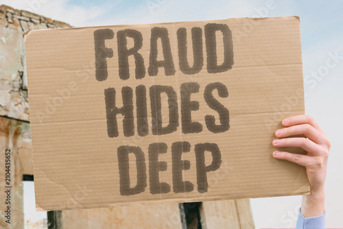 Obraz na plátně "Fraud Hides Deep" Deception is buried inside operations