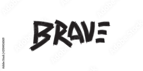 Brave Hand Lettering Brush Typography