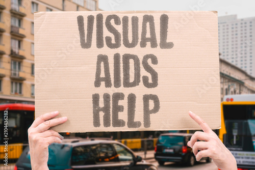 Obraz na plátne "Visual Aids Help" Features assist people with low vision