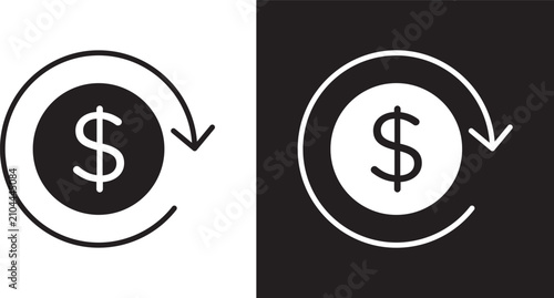 Tableau sur toile Money refund icon