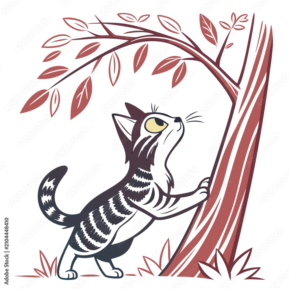 Obraz premium A cat vector design 