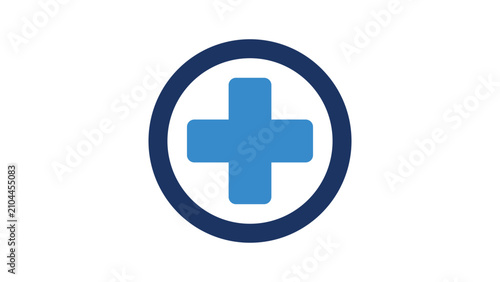 Minimal Medical Cross Vector Icon Illustration Design for Healthcare and First Aid