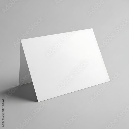 Isolated white parallelogram shape on plain background