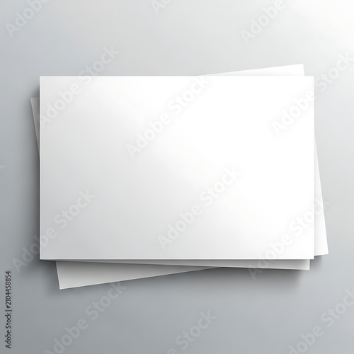 Stacked blank white paper sheets