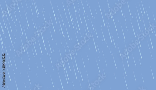 Abstract blue background with falling rain drops