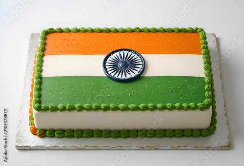 flag of india on cake