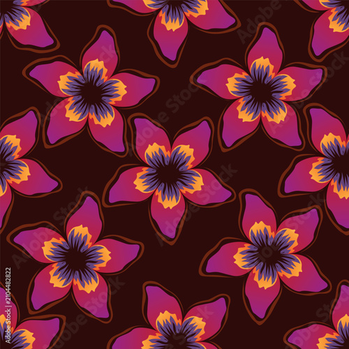 Floral seamless pattern with beautiful Flowers for fabric textile wallpaper.