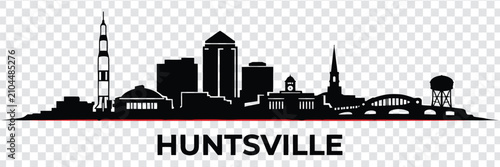 Bild auf Leinwand Huntsville alabama city skyline silhouette
