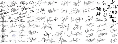 Photos Handwritten Signature Collection with Abstract Autograph Styles and Editable Sig