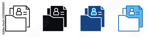 Foto File Folder Icon Set Multiple Style Of