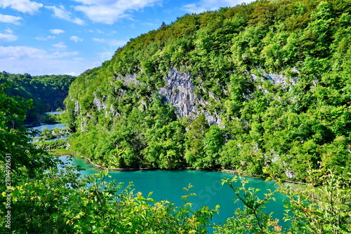 Landscape with lake and mountains