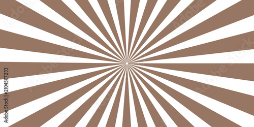 Obraz na płótnie A striking radial burst pattern in brown and white evokes a sense of energy and dynamism, creating a visually impactful graphic design element