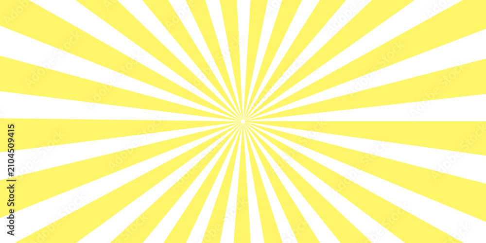 Fototapeta premium A bright yellow and white sunburst pattern radiates from the center, creating a dynamic and energetic graphic background.