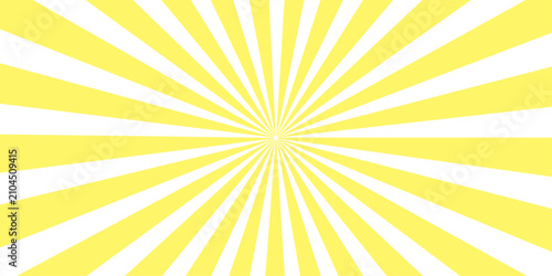 Tableau sur toile A bright yellow and white sunburst pattern radiates from the center, creating a dynamic and energetic graphic background