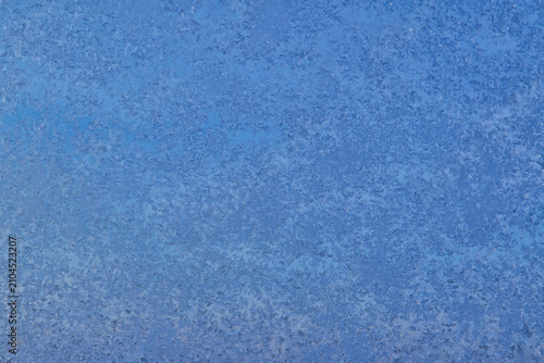 Obraz na płótnie Frozen Window Displaying Detailed Ice Crystals in Calm Setting