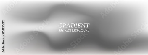 Abstract grey gradient mesh banner background with smooth fluid liquid waves. Minimalist corporate business tech vector backdrop for web header design.