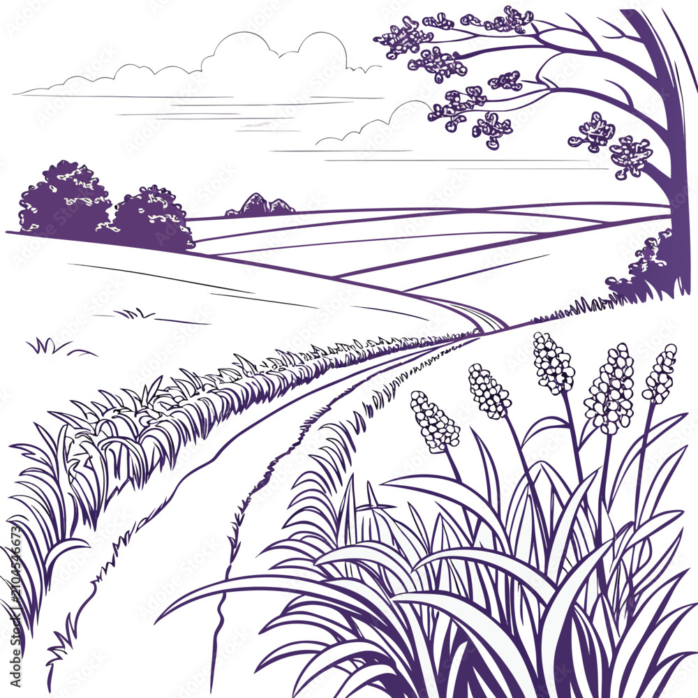 Fototapeta premium violet tree vector