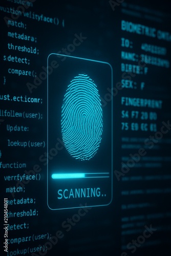 Fingerprint scanning technology on digital interface