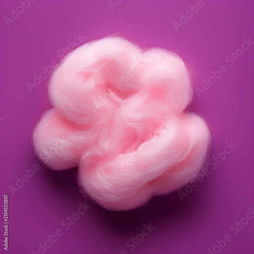 Pink cotton candy on purple...