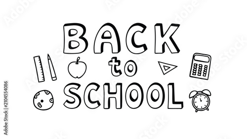 Inspiring hand-drawn illustration capturing the excitement and preparation for a new academic year, perfectly conveying the spirit of going back to school for students