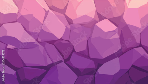 Fotografie Vector stylized purple and pink rocks texture background