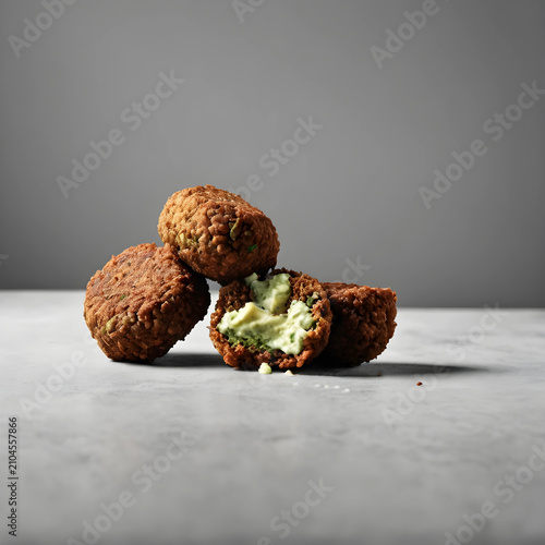 Crispy falafel balls with c...