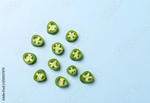 Fresh green jalapeÃ±o peppe...