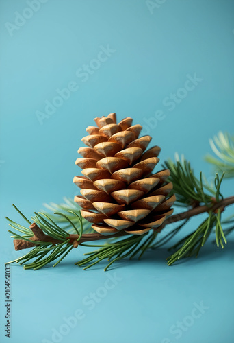 Pine cone on a green branch...