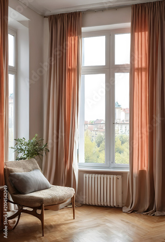Cozy living room interior w...