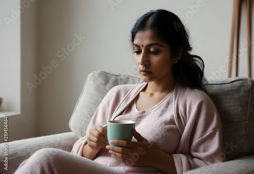 Young indian woman relaxing...