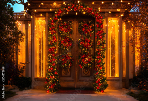 Elegant building entrance d...