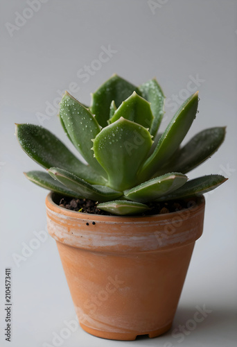 Green succulent plant with ...