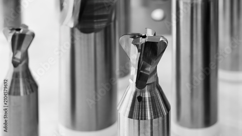 Fotografia various types drill bits milling cutter