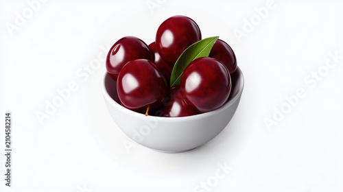 Fresh Ripe Plum Isolated on White Background with Natural Purple Skin Texture and Healthy Fruit Food Concept.