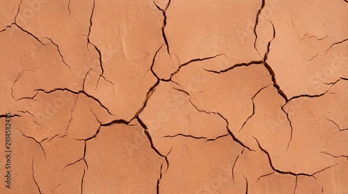 Cuadro en lienzo Dry Cracked Earth Texture Concept of Drought and Climate Change