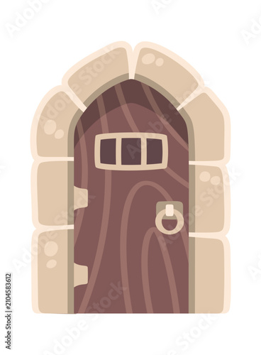 Door Medieval Castle Entrance Cartoon Style
