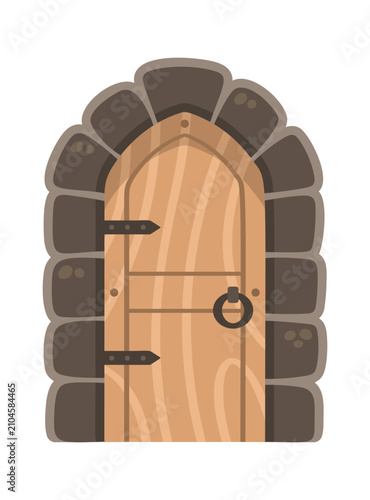 Door Medieval Castle Entrance Cartoon Style