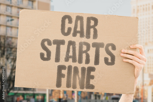Quadro su tela "Car Starts Fine" Vehicle operates normally again